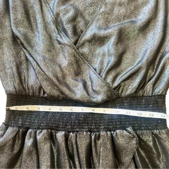 Banana Republic | NWT Ruffled Sleeveless Gray Dress for Women Size 4 Small - Picture 15 of 16